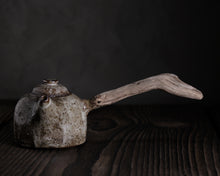 Load image into Gallery viewer, "The Old Mill" Teapot w/ Driftwood Side Handle & Brass Shavings