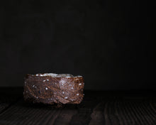 Load image into Gallery viewer, "Balanced Rock" Handmade Kurinuki Faceted Stoneware Tea Bowl w/ Inclusions & Yin Yang Foot