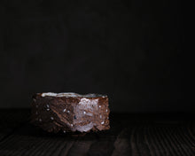 Load image into Gallery viewer, "Balanced Rock" Handmade Kurinuki Faceted Stoneware Tea Bowl w/ Inclusions & Yin Yang Foot