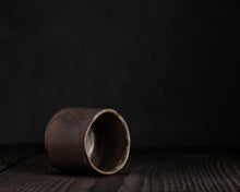 Load image into Gallery viewer, "Golden Knoll" Handmade Kurinuki Stoneware Teacup w/ Four Directions Foot