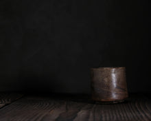 Load image into Gallery viewer, "Golden Knoll" Handmade Kurinuki Stoneware Teacup w/ Four Directions Foot