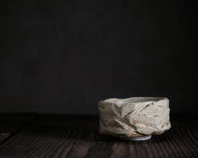 Load image into Gallery viewer, "Earth Ship" Handmade Kurinuki Faceted Stoneware Tea Bowl