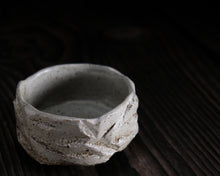 Load image into Gallery viewer, "Earth Ship" Handmade Kurinuki Faceted Stoneware Tea Bowl