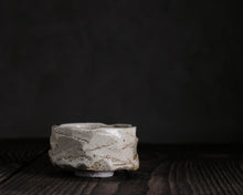 Load image into Gallery viewer, "Earth Ship" Handmade Kurinuki Faceted Stoneware Tea Bowl