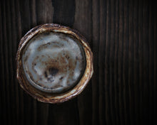 Load image into Gallery viewer, "Stillness of Dawn" Handmade Kurinuki Faceted Stoneware Tea Bowl w/ Peace Foot ✌️