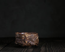 Load image into Gallery viewer, "Stillness of Dawn" Handmade Kurinuki Faceted Stoneware Tea Bowl w/ Peace Foot ✌️