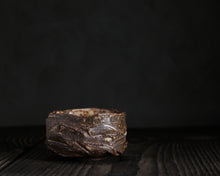 Load image into Gallery viewer, "Stillness of Dawn" Handmade Kurinuki Faceted Stoneware Tea Bowl w/ Peace Foot ✌️