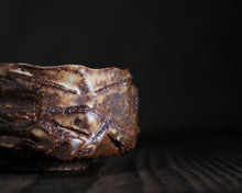 Load image into Gallery viewer, "Stillness of Dawn" Handmade Kurinuki Faceted Stoneware Tea Bowl w/ Peace Foot ✌️