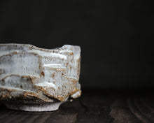 Load image into Gallery viewer, "Afternoon Raincloud" Handmade Kurinuki Faceted Stoneware Tea Bowl