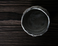 Load image into Gallery viewer, "Afternoon Raincloud" Handmade Kurinuki Faceted Stoneware Tea Bowl