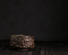 Load image into Gallery viewer, "The Wood Pile" Handmade Kurinuki Faceted Stoneware Tea Bowl