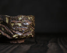 Load image into Gallery viewer, "The Wood Pile" Handmade Kurinuki Faceted Stoneware Tea Bowl