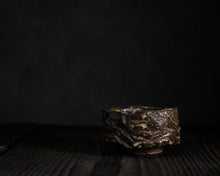 Load image into Gallery viewer, "The Wood Pile" Handmade Kurinuki Faceted Stoneware Tea Bowl