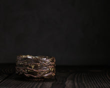 Load image into Gallery viewer, "The Wood Pile" Handmade Kurinuki Faceted Stoneware Tea Bowl