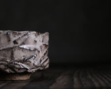 Load image into Gallery viewer, "Tuesday's Tumbleweed" Handmade Kurinuki Faceted Stoneware Tea Bowl