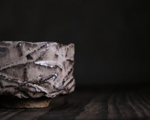 Load image into Gallery viewer, "Tuesday's Tumbleweed" Handmade Kurinuki Faceted Stoneware Tea Bowl