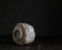 Load image into Gallery viewer, "The Spring Fed Pond" Handmade Kurinuki Faceted Stoneware Tea Bowl