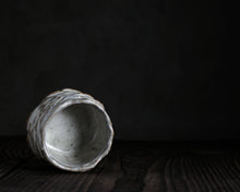 Load image into Gallery viewer, "The Spring Fed Pond" Handmade Kurinuki Faceted Stoneware Tea Bowl