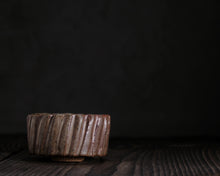 Load image into Gallery viewer, "Sanctuary Hill" Handmade Kurinuki Carved Grooves Stoneware Tea Bowl