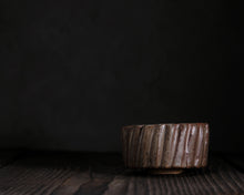 Load image into Gallery viewer, "Sanctuary Hill" Handmade Kurinuki Carved Grooves Stoneware Tea Bowl