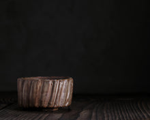 Load image into Gallery viewer, "Sanctuary Hill" Handmade Kurinuki Carved Grooves Stoneware Tea Bowl