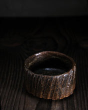 Load image into Gallery viewer, "The Old Oak Tree" Handmade Kurinuki Carved Grooves Stoneware Tea Bowl