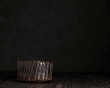 Load image into Gallery viewer, "The Old Oak Tree" Handmade Kurinuki Carved Grooves Stoneware Tea Bowl