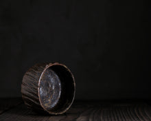 Load image into Gallery viewer, "The Old Oak Tree" Handmade Kurinuki Carved Grooves Stoneware Tea Bowl