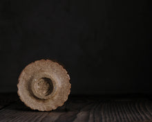 Load image into Gallery viewer, "The Old Oak Tree" Handmade Kurinuki Carved Grooves Stoneware Tea Bowl