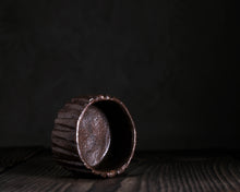 Load image into Gallery viewer, "The Property Line" Handmade Kurinuki Carved Grooves Stoneware Tea Bowl