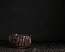 Load image into Gallery viewer, "The Property Line" Handmade Kurinuki Carved Grooves Stoneware Tea Bowl