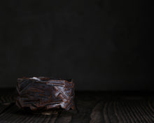 Load image into Gallery viewer, "Mushroom Patch" Handmade Kurinuki Faceted Stoneware Tea Bowl