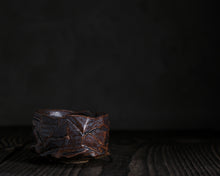 Load image into Gallery viewer, "Mushroom Patch" Handmade Kurinuki Faceted Stoneware Tea Bowl