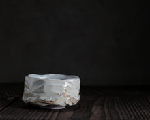 Load image into Gallery viewer, "Evening Aglow" Handmade Kurinuki Faceted Stoneware Tea Bowl