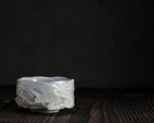 Load image into Gallery viewer, "Evening Aglow" Handmade Kurinuki Faceted Stoneware Tea Bowl