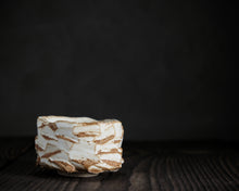 Load image into Gallery viewer, "Sunday's Snowdrift" Handmade Kurinuki Faceted Stoneware Tea Bowl