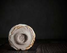 Load image into Gallery viewer, "Sunday's Snowdrift" Handmade Kurinuki Faceted Stoneware Tea Bowl