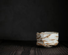 Load image into Gallery viewer, "Sunday's Snowdrift" Handmade Kurinuki Faceted Stoneware Tea Bowl