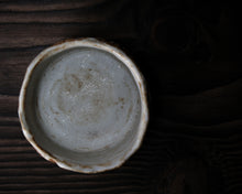 Load image into Gallery viewer, "Sunday's Snowdrift" Handmade Kurinuki Faceted Stoneware Tea Bowl