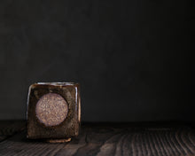 Load image into Gallery viewer, "Once in a Very Blue Moon" Handmade Kurinuki Square Stoneware Teacup