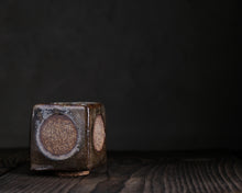 Load image into Gallery viewer, "Once in a Very Blue Moon" Handmade Kurinuki Square Stoneware Teacup