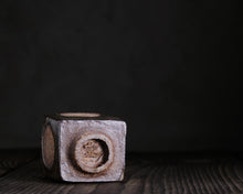 Load image into Gallery viewer, "Once in a Very Blue Moon" Handmade Kurinuki Square Stoneware Teacup