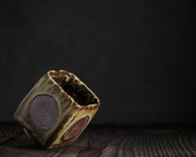 Load image into Gallery viewer, "The Circle Game" Handmade Kurinuki Square Stoneware Teacup