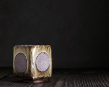 Load image into Gallery viewer, "The Circle Game" Handmade Kurinuki Square Stoneware Teacup