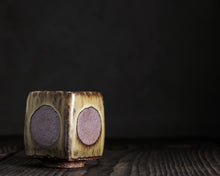 Load image into Gallery viewer, "The Circle Game" Handmade Kurinuki Square Stoneware Teacup