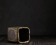 Load image into Gallery viewer, "The Circle Game" Handmade Kurinuki Square Stoneware Teacup