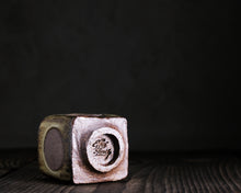Load image into Gallery viewer, "The Circle Game" Handmade Kurinuki Square Stoneware Teacup