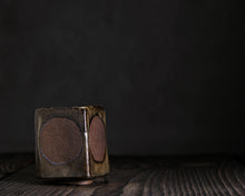 Load image into Gallery viewer, "Sisters of The Moon" Handmade Kurinuki Square Stoneware Teacup