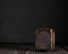 Load image into Gallery viewer, "Sisters of The Moon" Handmade Kurinuki Square Stoneware Teacup