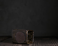 Load image into Gallery viewer, "Sisters of The Moon" Handmade Kurinuki Square Stoneware Teacup